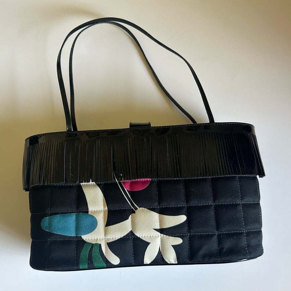 Chanel Fringed Canvas Handbag